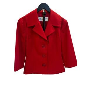 Trina Turk Cropped Jacket Red (Sz 6)
